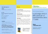 Locandina di La psicologia clinica e della salute per un invecchiamento attivo 1° livello - Milano