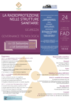 Locandina di LA RADIOPROTEZIONE NELLE STRUTTURE SANITARIE: DALLA SICUREZZA ALLA GOVERNANCE TECNOLOGICA