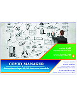 Locandina di Corso FAD COVID Manager Adempimenti specifici di sicurezza aziendale