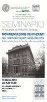 Locandina di Movimentazione pazienti: ISO TR 12296 del 2012