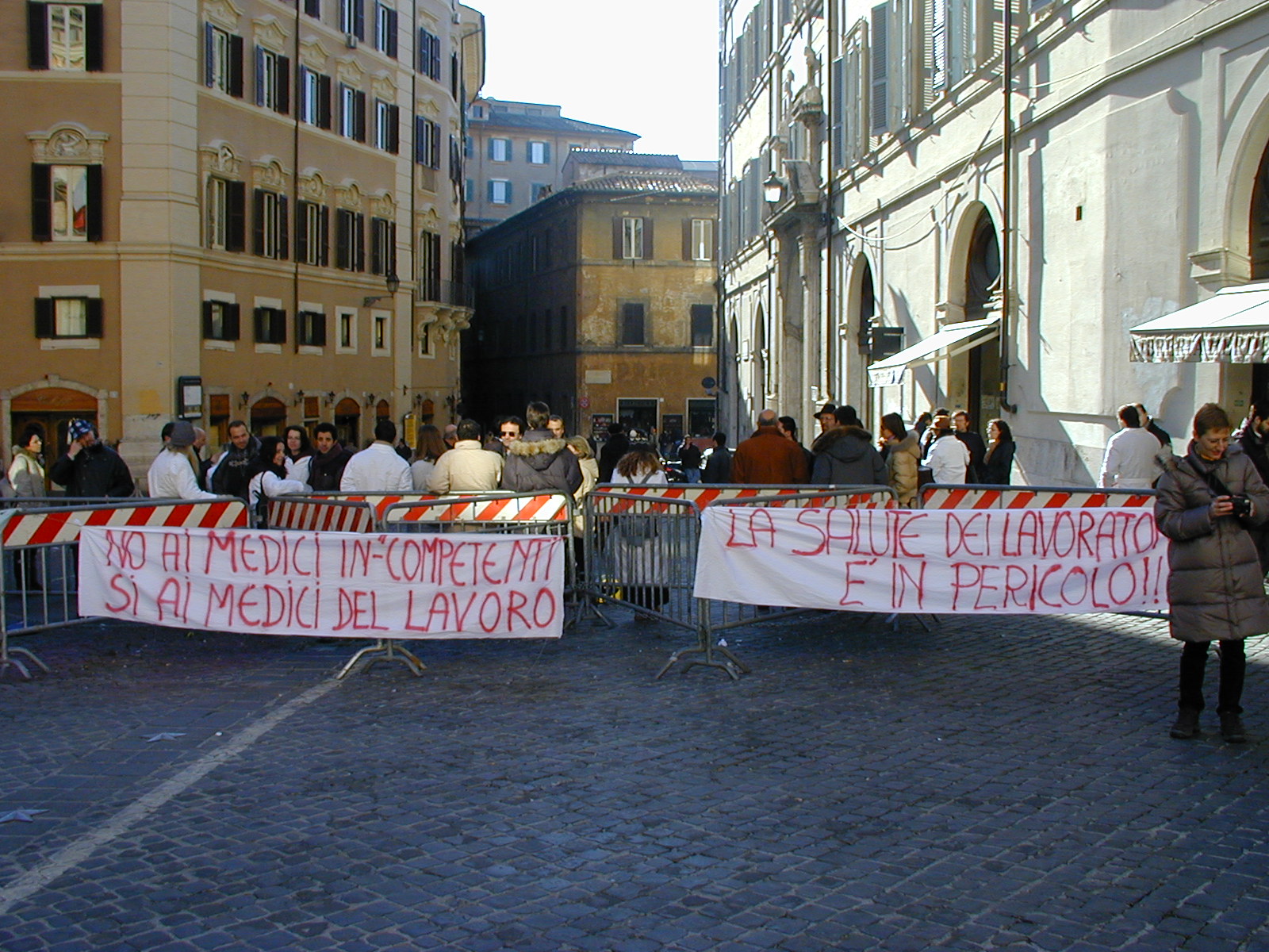 Una scena della manifestazione di Roma