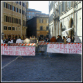 Una scena della manifestazione di Roma