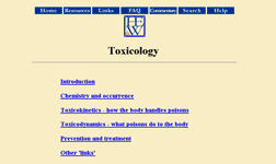 Screenshot di Toxicology