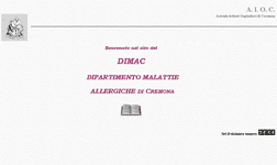 Screenshot di DIMAC - Dipartimento Malattie Allergiche della provincia di Cremona