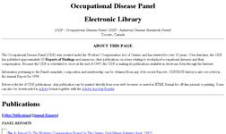 Screenshot di Occupational Disease Panel Electronic Library