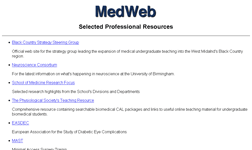 Screenshot di MedWeb (selected professional resouces)